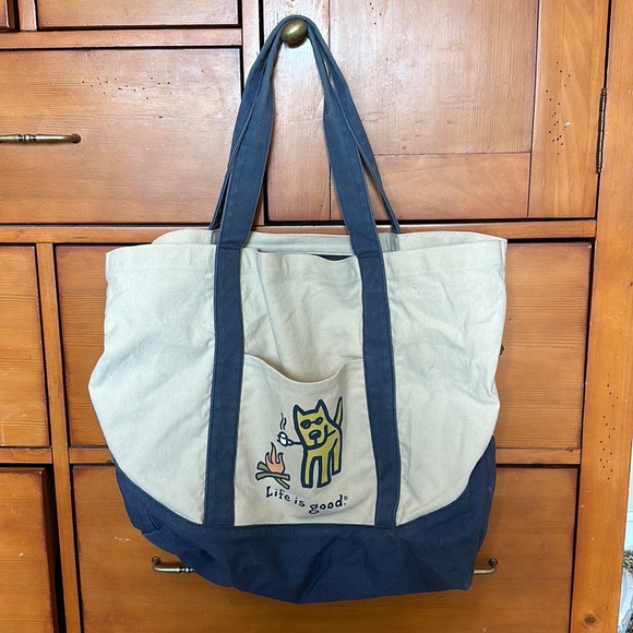 Life Is Good Bags Large Life Is Good Canvas Tote Poshmark